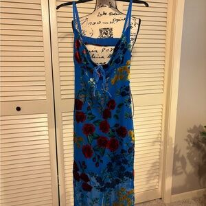 Commense Blue Floral Maxi Dress